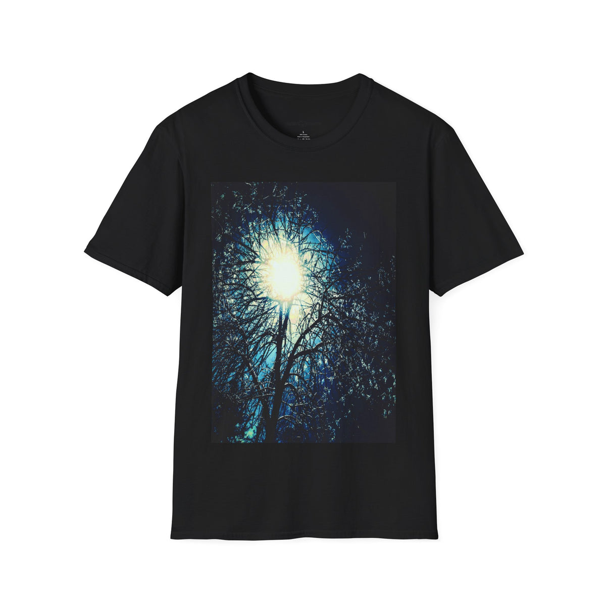 Moonlit Forest T-Shirt — Ethereal Night Sky Trees Graphic Tee